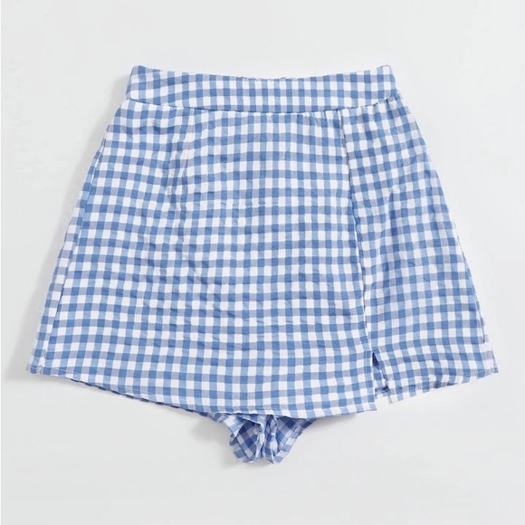 SHEIN Dresses & Skirts - SHEIN | Qutie Buffalo Plaid Split Hem Skort | Size Small